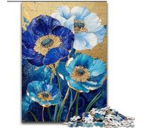 Puzzle da 1000 pezzi con motivi floreali viola e verde acqua per adulti, un gioco stimolante ideale come regalo per tutta la famiglia (50x75cm)