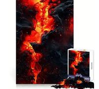 Puzzle da 1000 pezzi con motivo a lava rossa per adolescenti, ideale per migliorare la memoria e rafforzare i legami familiari, con bordi precisi e un regalo pensato con cura (50x75cm)