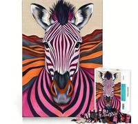 Puzzle da 1000 pezzi con motivo a strisce di zebra per adulti,ideale per stimolare la memoria e il gioco Taglio laser di alta qualità,per momenti di relax e attività mentale a casa (50x75cm)