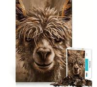 Puzzle da 1000 pezzi con motivo alpaca per adulti Allenamento mentale,gioco,incastro perfetto,nessun pezzo si stacca alleviare lo stress (38x26cm)