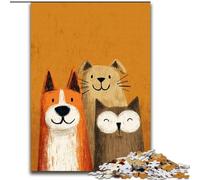 Puzzle da 1000 pezzi con motivo astratto a forma di cane per adulti, regalo perfetto per compleanni, feste, decorazioni per feste spaziali (dimensioni 50x75cm)
