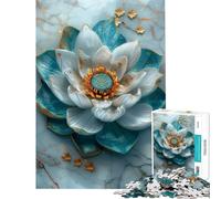Puzzle da 1000 pezzi con motivo astratto di loto e Kintsugi Gioco rilassante giocattolo che crea dipendenza per coltivare la pazienza Ottimo regalo e giocattolo adatto alle coppie (dimensioni 38x26cm)