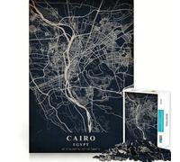 Puzzle da 1000 pezzi con motivo Cairo,Egitto,bordi ben definiti,decorazione,risoluzione di problemi,divertimento,facile,regalo di Natale (50x75cm)
