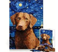 Puzzle da 1000 pezzi con motivo Chesapeake Bay Retriever per adolescenti, ideale per sviluppare la concentrazione, per un divertimento informale e un regalo significativo (38x52cm)