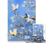 Puzzle da 1000 pezzi con motivo di mandorlo, gru e uccelli, ideale per adolescenti Ideale per stimolare la memoria, favorire il relax e creare un'atmosfera piacevole Regalo festivo (38x52cm)