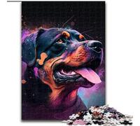 Puzzle da 1000 pezzi con motivo fantasy Rottweiler in legno,perfetto come decorazione fai da te o regalo di compleanno,50x75cm,gioco decorativo fai da te stimolante,giocattolo interattivo