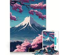 Puzzle da 1000 pezzi con motivo fiori di ciliegio,arte giapponese,taglio liscio,gioco creativo,giocattolo rilassante,regalo di Natale per il tempo libero (50x75cm)