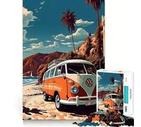 Puzzle da 1000 pezzi con motivo furgoncino VW retrò ideale per viaggi in spiaggia o in spiaggia perfetto per adolescenti Gioco di logica e abilità rilassante e divertente Taglio preciso
