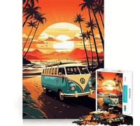 Puzzle da 1000 pezzi con motivo furgoncino VW retrò ideale per viaggi in spiaggia o in spiaggia perfetto per adolescenti Gioco di logica e abilità rilassante e divertente Taglio preciso