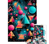 Puzzle da 1000 pezzi con motivo geometrico a scanalature Un gioco avvincente per coltivare la pazienza Divertimento assicurato Perfetto come regalo di compleanno o per decorare (Dimensioni 50x75cm)