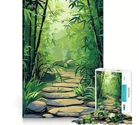 Puzzle da 1000 pezzi con motivo giardino zen di bambù,stile giapponese,con incastri precisi,gioco creativo per stimolare la mente e creare un'atmosfera rilassante,regalo di compleanno (38x26cm)