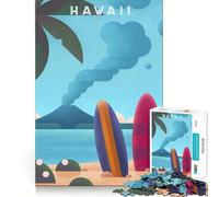 Puzzle da 1000 pezzi con motivo Hawaii,per un divertimento completo e stimolante per la mente,ideale per momenti di pace e relax,perfetto per Natale e come opera d'arte (38x52cm)
