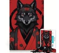 Puzzle da 1000 pezzi con motivo kimono da lupo,gioco di abilità mentale,taglio di precisione,hobby affascinante per i momenti di svago (50x75cm)