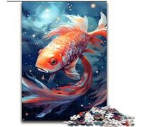 Puzzle da 1000 pezzi con motivo Koi colorato, perfetto per decorare casa e ufficio, feste, compleanni e regali di Natale (dimensioni 38x26cm)