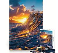 Puzzle da 1000 pezzi con motivo Onda dell'Oceano per adolescenti, gioco di logica, giocattolo per la casa, divertimento assicurato, taglio preciso, regalo perfetto (38x52cm)