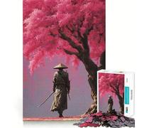 Puzzle da 1000 pezzi con motivo Samurai in fiore, ideale per adolescenti, gioco stimolante per l'intelletto e il relax mentale, con taglio di qualità, perfetto come regalo per le vacanze (38x52cm)