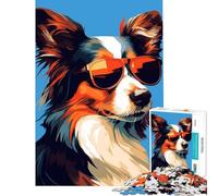 Puzzle da 1000 pezzi con motivo Shetland Sheepdog gioco educativo che stimola l'intelligenza e crea dipendenza ideale come regalo di compleanno o per il Secret Santa (dimensioni 38x26cm)