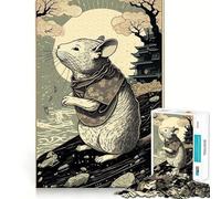 Puzzle da 1000 pezzi con motivo Topolino Ukiyo E, Giappone, Cina, per adolescenti, gioco di intelletto, momento di condivisione, taglio di qualità, regalo memorabile (50x75cm)