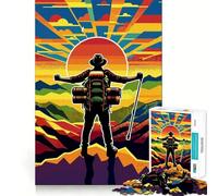 Puzzle da 1000 pezzi con motivo tramonto e passeggiata,gioco di costruzione che mette alla prova la concentrazione,facile da assemblare,sicuro e divertente per le vacanze al chiuso (38x26cm)
