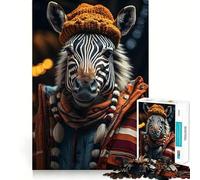 Puzzle da 1000 pezzi con motivo zebrato a strisce,ideale per adulti,gioco di memoria e concentrazione,incastro perfetto,compatto e divertente per tutta la famiglia (38x26cm)