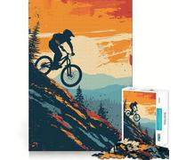 Puzzle da 1000 pezzi con mountain bike retrò per adolescenti, ideale per rafforzare la memoria, per un divertimento rilassante e di qualità (38x26cm) Regalo perfetto