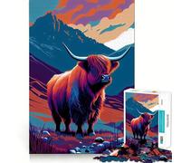 Puzzle da 1000 pezzi con mucche delle Highlands scozzesi per adulti e ragazzi ideale per stimolare la memoria favorire la calma e favorire la fuga dalla realtà con taglio liscio e un regalo speciale