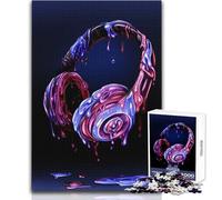 Puzzle da 1000 pezzi con musica e cuffie per adolescenti, gioco educativo per la concentrazione mentale, idea regalo speciale commovente, dimensioni 38x52cm