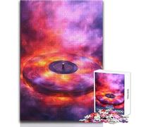 Puzzle da 1000 pezzi con musica in vinile e fiamme per adulti, gioco interattivo di abilità cognitive, idea regalo unica e memorabile, dimensioni 50x75cm