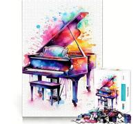 Puzzle da 1000 pezzi con musica per pianoforte, ideale per adolescenti, per migliorare la memoria, facile da usare e per il tempo libero Taglio preciso Decorazione murale (50x75cm)