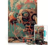 Puzzle da 1000 pezzi con nave futuristica in stile retrò per adulti e ragazzi, gioco di logica e intrattenimento per la casa (38x26cm) Regalo classico di alta qualità