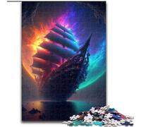 Puzzle da 1000 pezzi con nave pirata nello spazio, in legno, attività divertente per la casa, 50x75cm, decorazione fai da te, regalo per le vacanze stimolante per il cervello