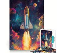 Puzzle da 1000 pezzi con nebulosa colorata a tema spaziale per adulti e ragazzi, gioco di logica solido, silenzioso e divertente, taglio di precisione, Babbo Natale, scegli il tuo desiderio (50x75cm)