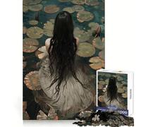 Puzzle da 1000 pezzi con ninfee e personaggi adolescenti,ideale per stimolare la capacità di ragionamento,alleviare lo stress e creare un'atmosfera divertente Dimensioni precise Regalo perfetto