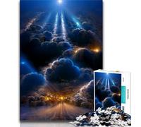 Puzzle da 1000 pezzi con nuvole colorate da sogno per adolescenti antistress sfida difficile migliora l'amore tra coppie (26x38cm)