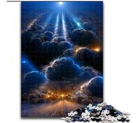 Puzzle da 1000 pezzi con nuvole colorate in legno, ideale per decorare casa e ufficio, regalo perfetto per compleanni, 50x75cm, per uomini e donne