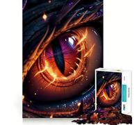 Puzzle da 1000 pezzi con occhi di drago rosso per adolescenti, gioco di puzzle per allenare la mente, gioco di gruppo, arte da assemblare, regalo classico (50x75cm)