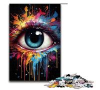 Puzzle da 1000 pezzi con occhi fantasy colorati puzzle per adulti e bambini puzzle in legno giocattolo educativo antistress 1000 pezzi (75x50 cm)
