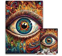 Puzzle da 1000 pezzi con occhi psichedelici, per adulti, relax e sfida, decorazioni per la casa colorate, amici, 26X38CM/10,23x14,96 pollici.