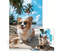 Puzzle da 1000 pezzi con occhiali da sole Welsh Corgi per adulti,gioco di memoria e allenamento per la mente,taglio laser per una vestibilità perfetta, alleviare lo stress (50x75cm)