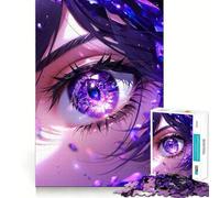 Puzzle da 1000 pezzi con occhio anime viola per adolescenti, gioco intelligente, immagine da assemblare per un momento di relax, regalo adorabile (38x26cm)