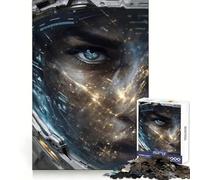 Puzzle da 1000 pezzi con occhio di astronauta e luci della città che si riflettono,ideale per adolescenti Migliora la memoria,crea un'atmosfera di tranquillità e relax Taglio di precisione,regalo