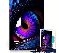 Puzzle da 1000 pezzi con occhio di drago blu,disegno ritagliato con precisione,sfida intelligente e divertente,gioco per il tempo libero,regalo decorativo natalizio 38x26cm