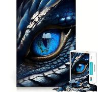 Puzzle da 1000 pezzi con occhio di drago blu e bordi senza soluzione di continuità,gioco di logica e divertimento,ideale per momenti di svago,regalo artistico di Natale 38x52cm