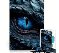 Puzzle da 1000 pezzi con occhio di drago blu e bordi sottili,gioco creativo,per il tempo libero,regalo di compleanno 38x26cm