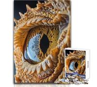 Puzzle da 1000 pezzi con Occhio di Drago in Primo Piano, per Adolescenti, Gioco di Apprendimento Consapevole e Divertente, Feste Gioiose, Dimensioni 38x52cm