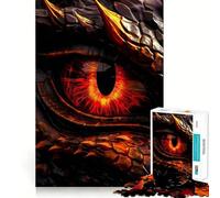 Puzzle da 1000 pezzi con occhio di drago rosso per adolescenti, ideale per migliorare la memoria, per un relax informale e per esporre opere d'arte dai tagli netti (50x75cm)
