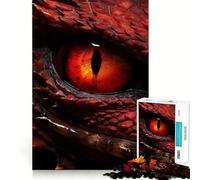 Puzzle da 1000 pezzi con occhio di drago rosso per ragazzi, gioco di logica fine, divertimento rilassante, decorazione da parete con bordi puliti (38x52cm)