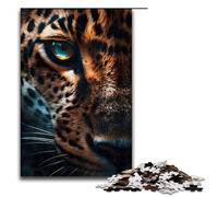 Puzzle da 1000 pezzi con occhio di leopardo ipnotizzante per adulti adatto a coppie e adolescenti dai 14 anni in su 75x50cm