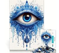 Puzzle da 1000 pezzi con occhio protettivo contro il malocchio, ideale per adolescenti Gioco di logica e abilità, antistress, con tagli precisi e un regalo perfetto 50x75cm