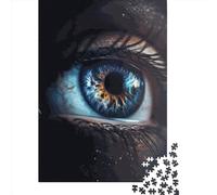 Puzzle da 1000 pezzi con occhio umano, puzzle in legno, gioco educativo, sfida, giocattolo, regalo di Natale, 1000 pezzi (75x50 cm)